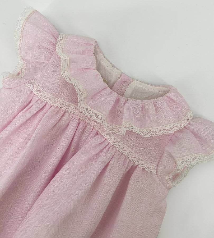 ﻿La Stupenderia PINK LINEN DRESS Hotsell
