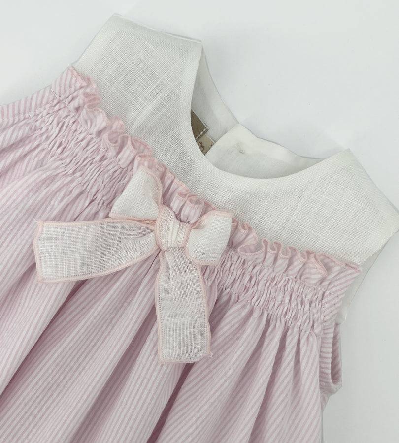 La Stupenderia WHITE AND PINK STRIPED DRESS Vendita Economica