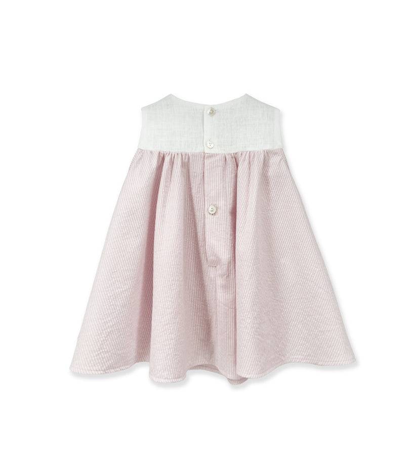 La Stupenderia WHITE AND PINK STRIPED DRESS Vendita Economica