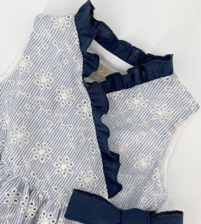 La Stupenderia BLUE STRIPED DRESS AND EMBROIDERIES Nuova