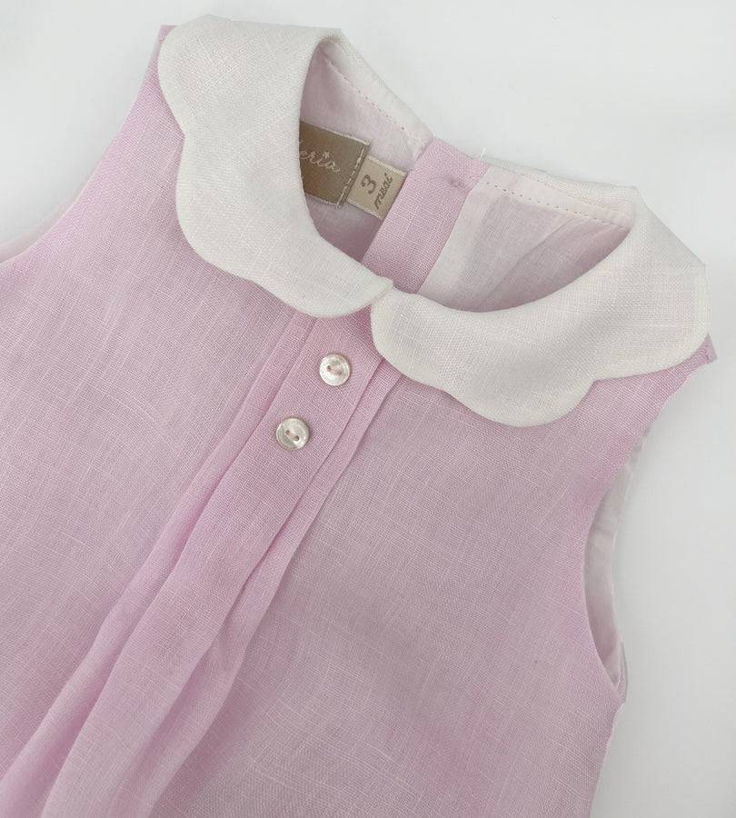 La Stupenderia PINK LINEN ROMPER Qualità