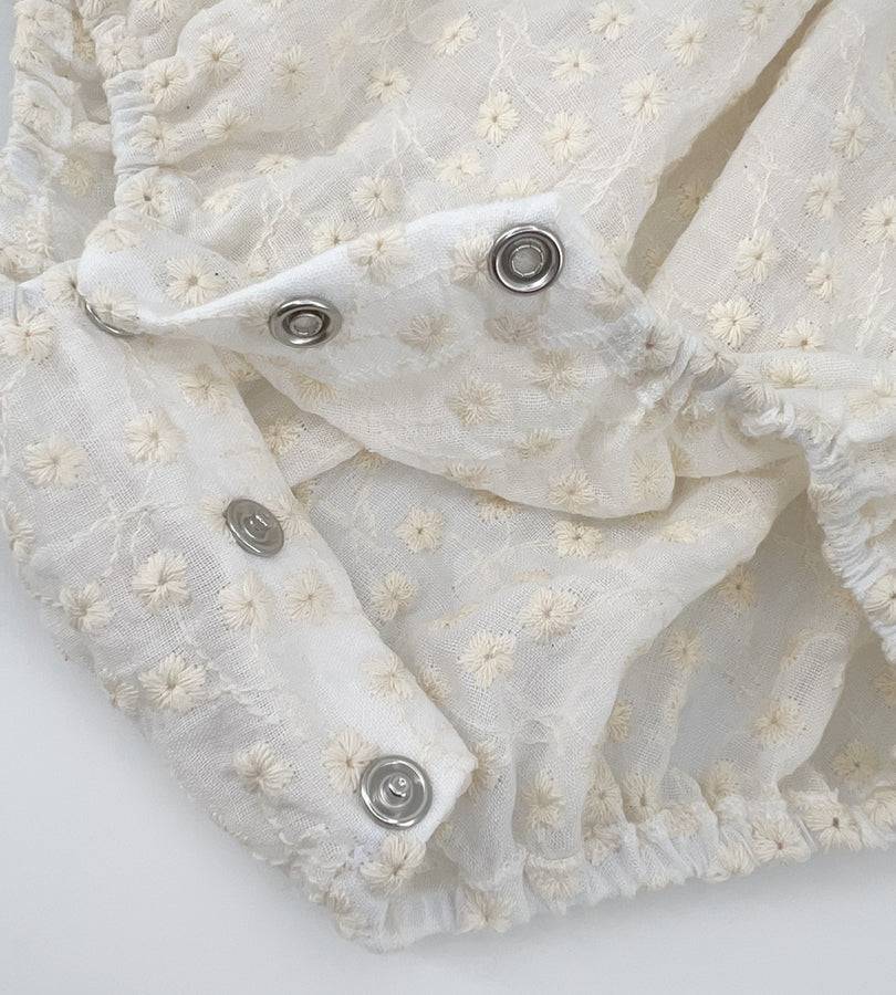 La Stupenderia CREAM ROMPER WITH BOWS Pezzi Unici