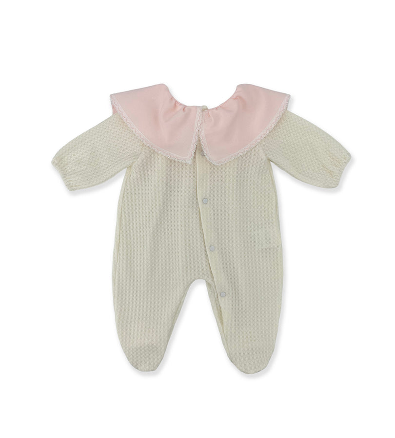 La Stupenderia PINK VOULANT NECK SWEATER OVERALL Consegna Veloce