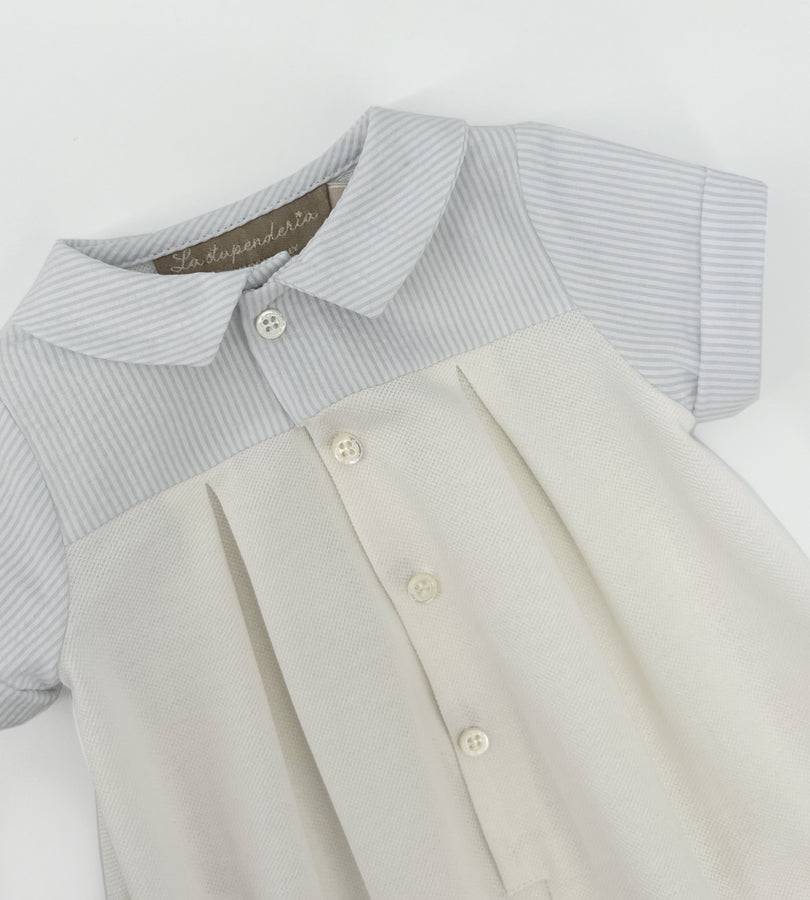 La Stupenderia WHITE AND BLUE ONESIE Hotsell