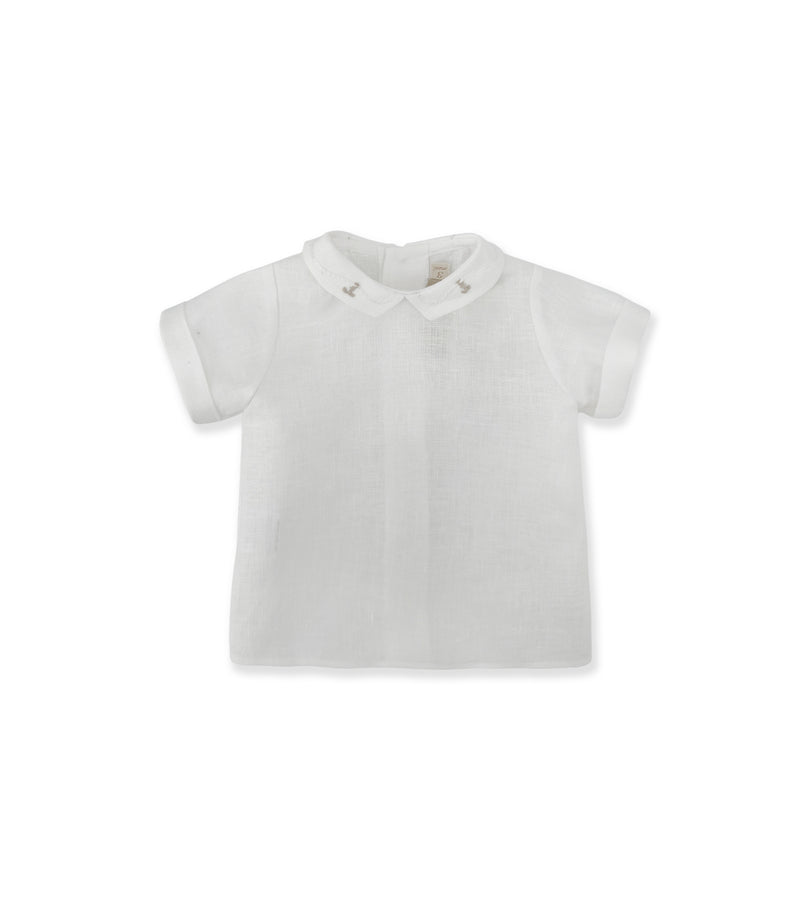 La Stupenderia COMPLETINO IN LINO BIANCO Saldi Di Fabbrica