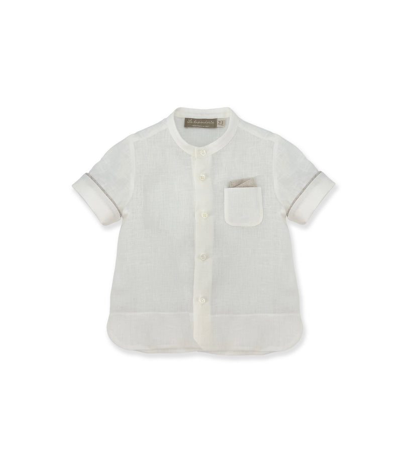La Stupenderia CAMICIA LINO BIANCO 2025