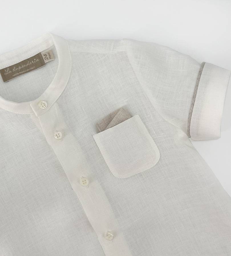 La Stupenderia CAMICIA LINO BIANCO 2025