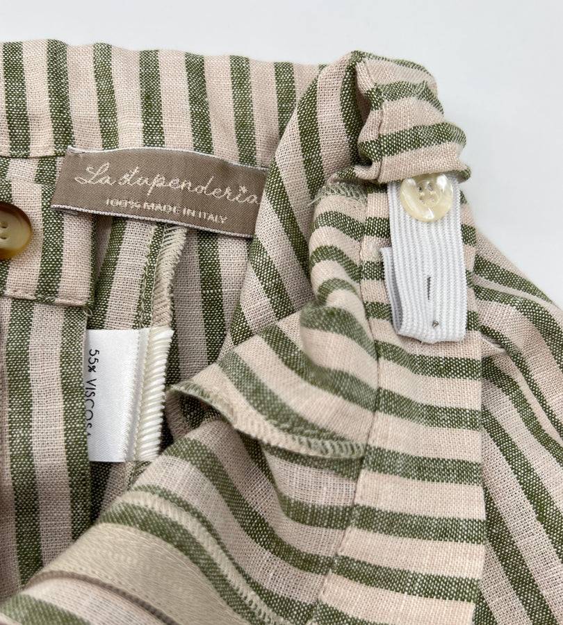 La Stupenderia BERMUDA A RIGHE VERDI E BEIGE Italy