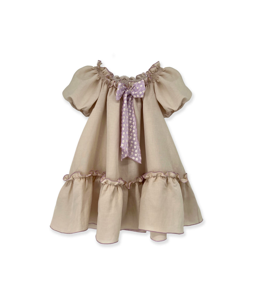 La Stupenderia BEIGE LINEN DRESS In Linea