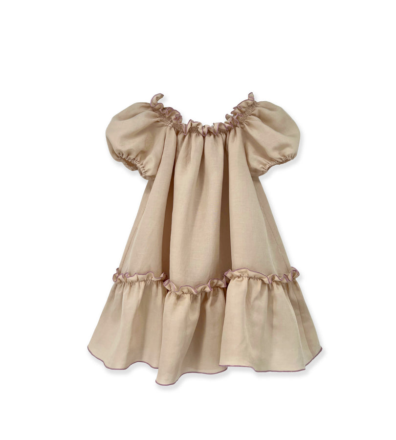 La Stupenderia BEIGE LINEN DRESS In Linea