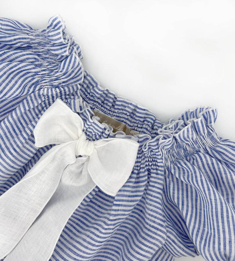 La Stupenderia WHITE AND BLUE STRIPED DRESS Vendita