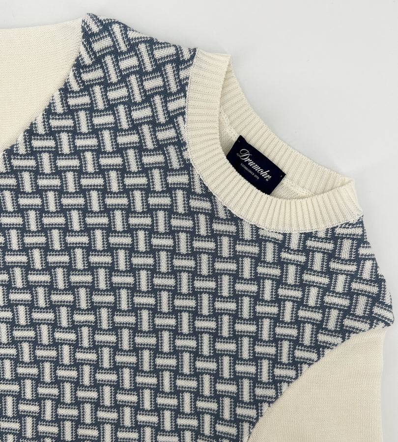 La Stupenderia WHITE AND BLUE KNIT SWEATER Pezzi Unici