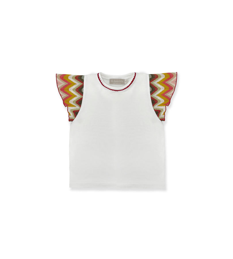 La Stupenderia T-SHIRT BIANCA E MULTICOLOR Promozione Limitata