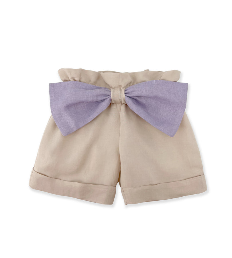 La Stupenderia LILLA AND BEIGE SHORTS Sottocosto
