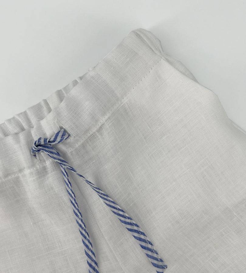 La Stupenderia PANTALONE LINO BIANCO Economico