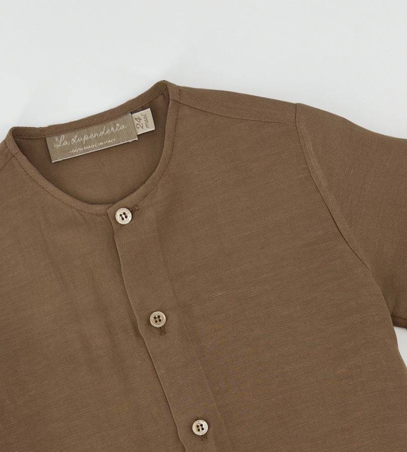 La Stupenderia CAMICIA LINO BISCOTTO 2025