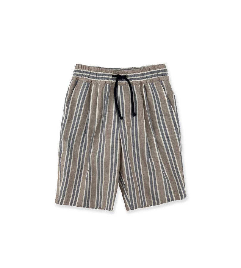 La Stupenderia BEIGE-BLUE STRIPED SHORTS In Linea