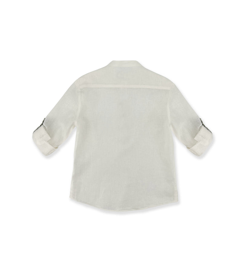 La Stupenderia WHITE LINEN POLO SHIRT Qualità