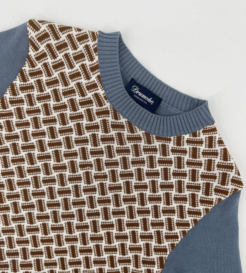 La Stupenderia BLUE AND COCOA KNIT SWEATER Qualità Garantita