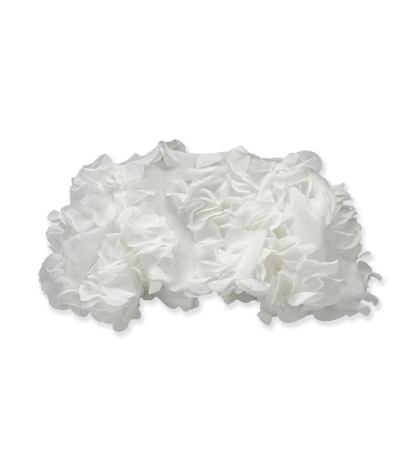 La Stupenderia WHITE JACKET WITH PETALS Vendita Calda