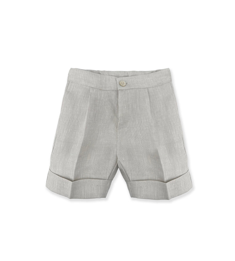 La Stupenderia TAUPE LINEN SHORTS Sconto