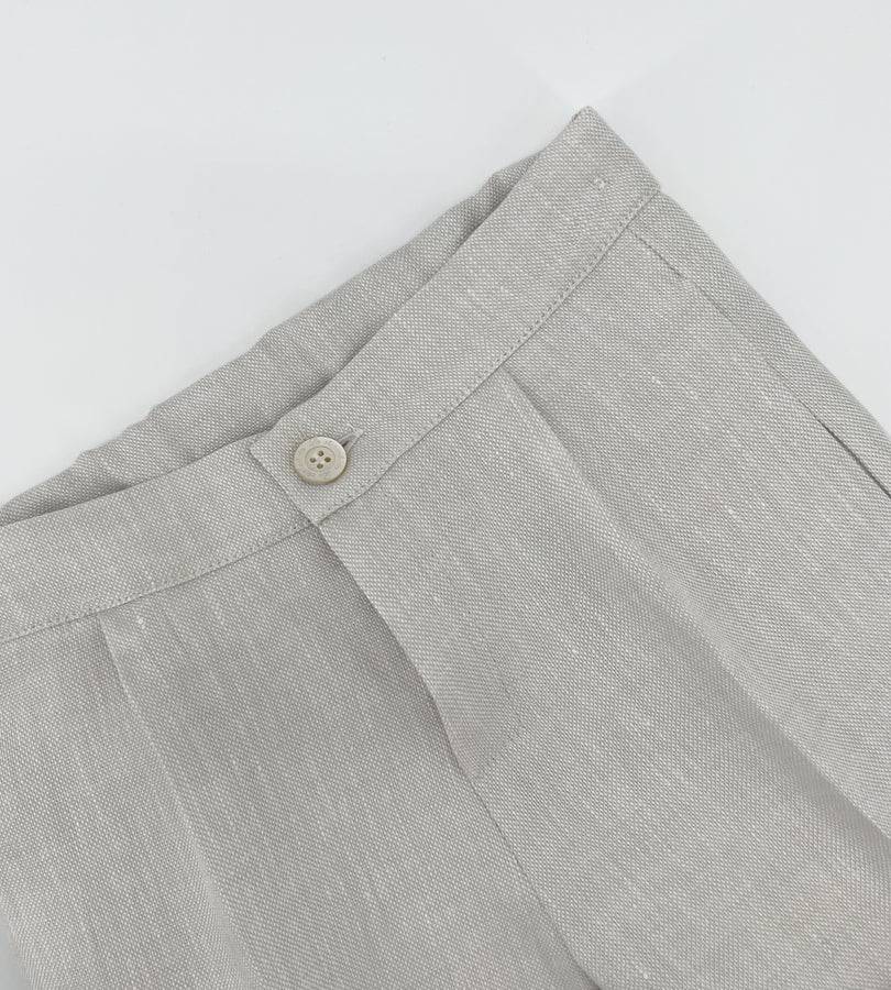 La Stupenderia TAUPE LINEN SHORTS Sconto