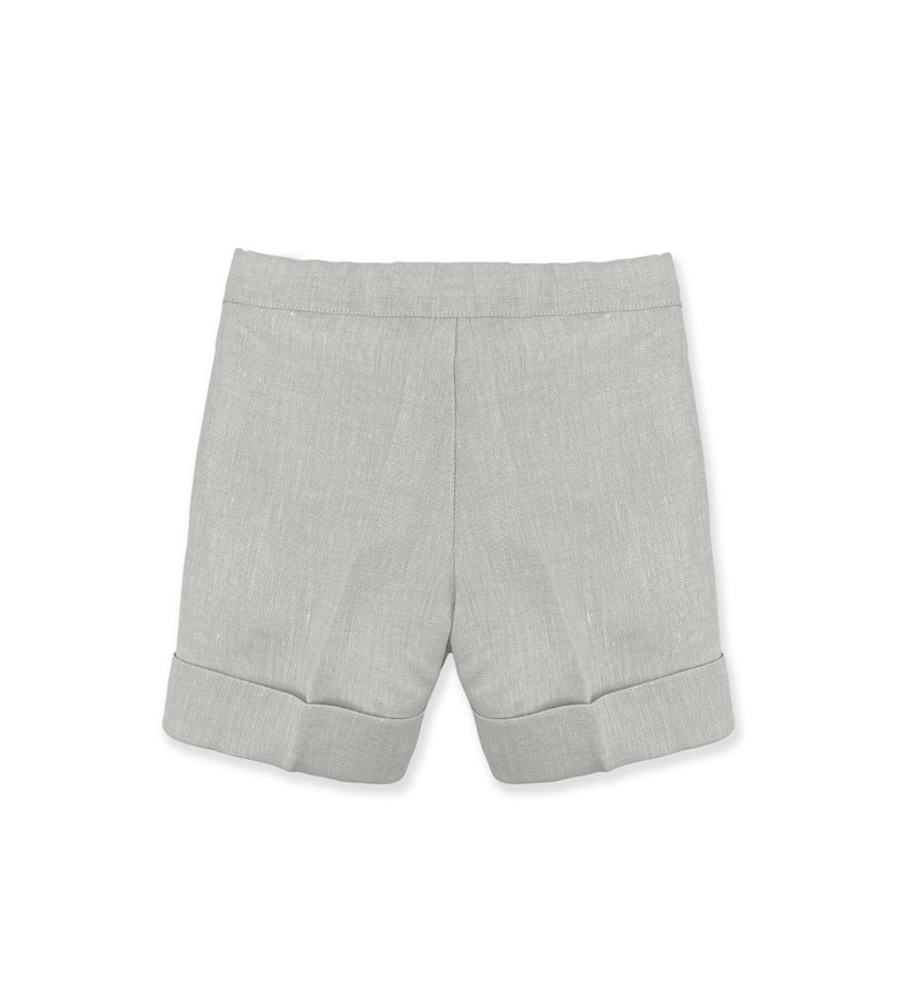 La Stupenderia TAUPE LINEN SHORTS Sconto