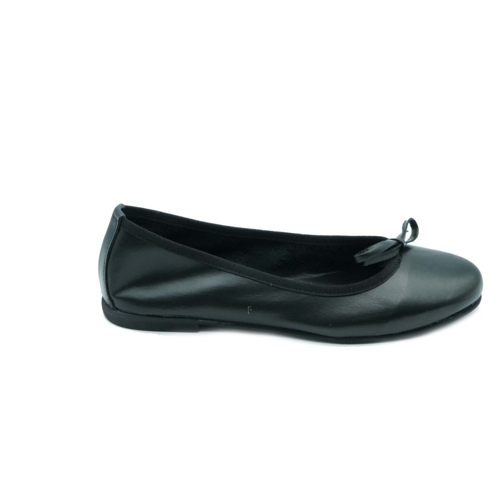 Lea Gu ballerina in nappa, fiocco frontale, tacco 10mm Negozio