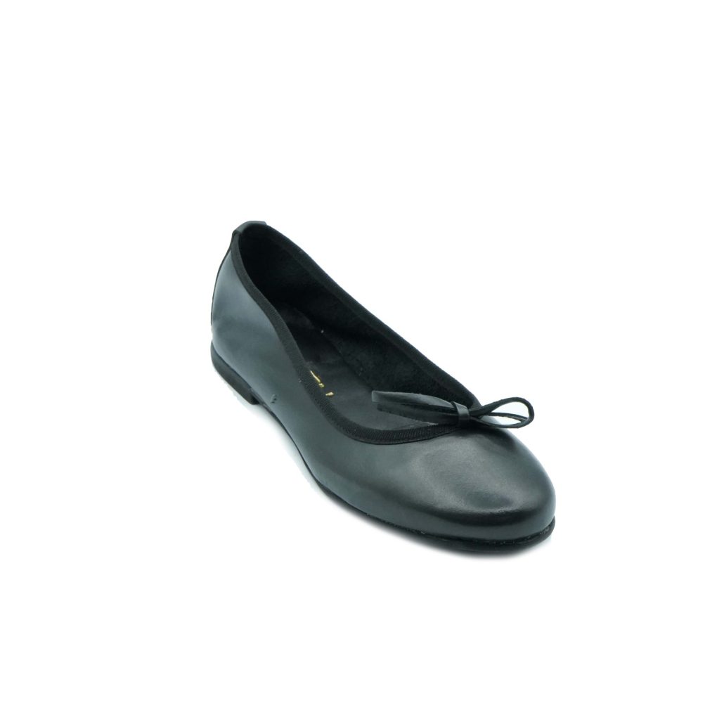 Lea Gu ballerina in nappa, fiocco frontale, tacco 10mm Negozio
