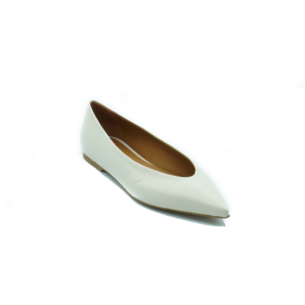 Lea Gu ballerina in nappa, tacco 10mm In Saldo