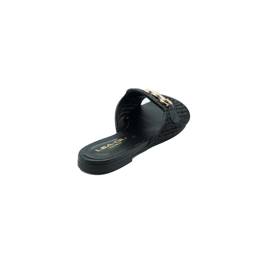 Lea Gu ciabattina in nappa, fascia frontale in rafia con accessorio, tacco 10mm Negozi Online