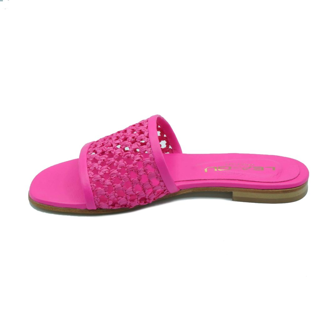 Lea Gu ciabattina in nappa, fascia frontale, tacco10mm Consegna Veloce