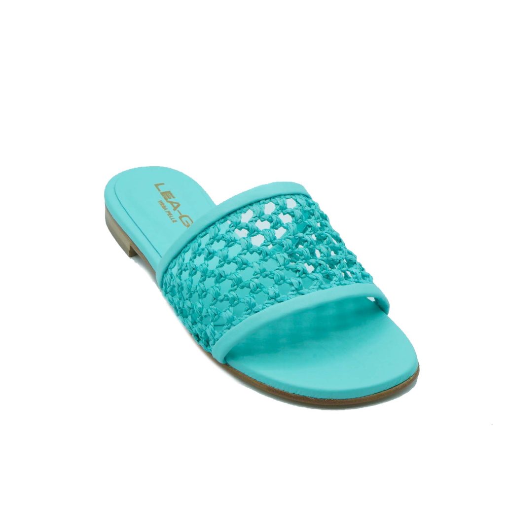Lea Gu ciabattina in nappa, fascia frontale, tacco10mm Consegna Veloce
