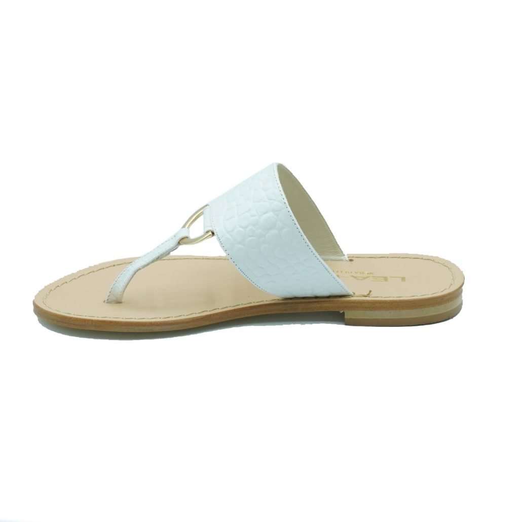 Lea Gu ciabattina infradito in nappa stampa cocco, accessorio frontale, tacco 10mm Comprane uno, ottenene uno gratis