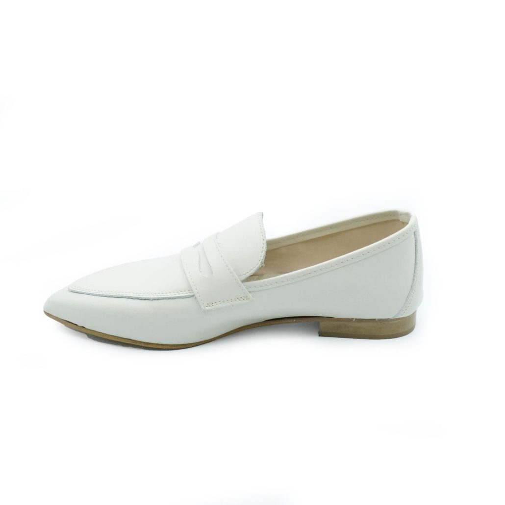 Lea Gu mocassino in nappa, bocca di leone frontale, tacco 10mm Convenienza