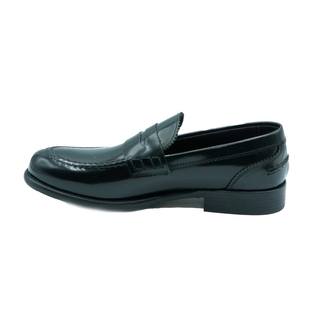Lea Gu mocassino in vitello abrasivato, bocca di leone frontale, tacco 25mm Sconto