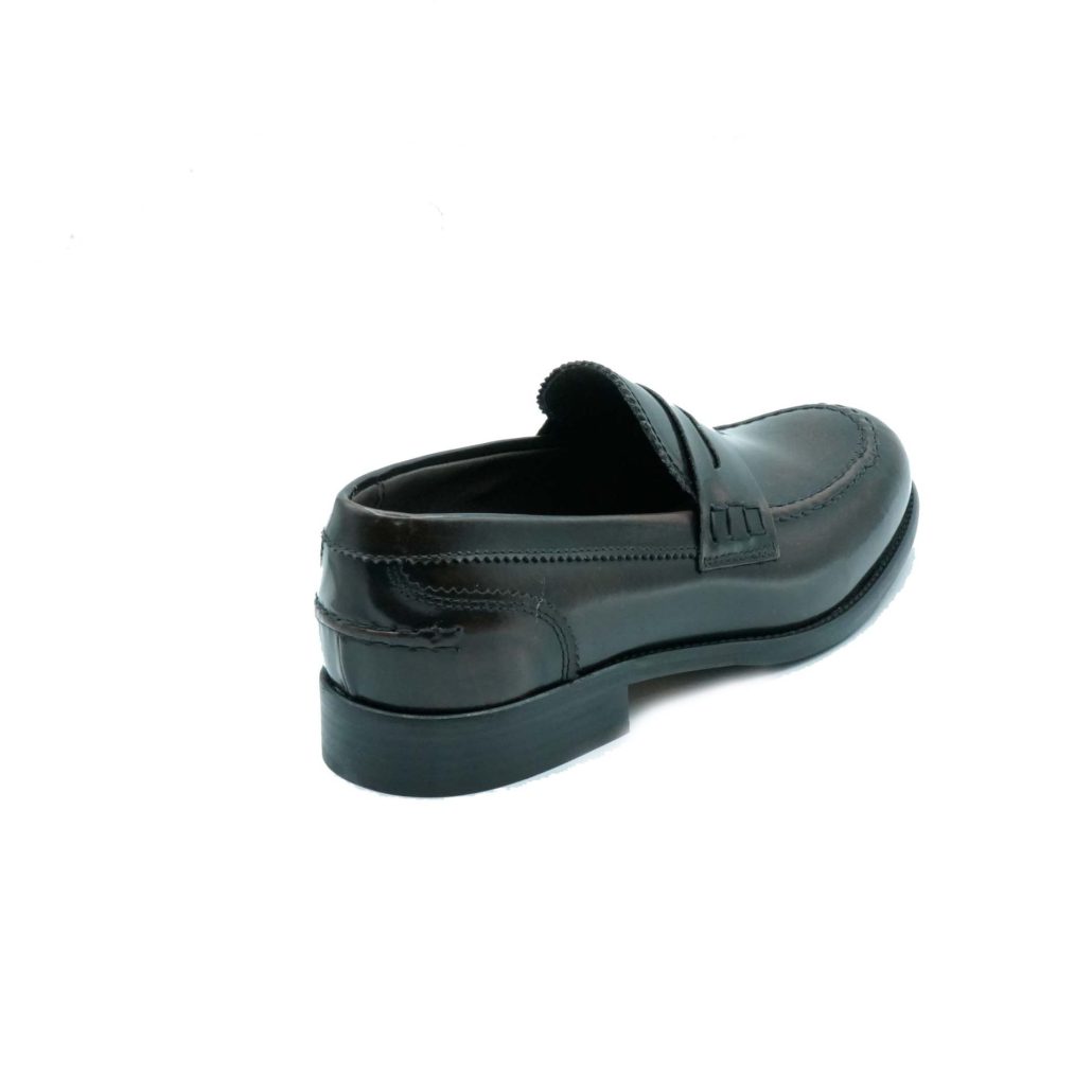 Lea Gu mocassino in vitello abrasivato, bocca di leone frontale, tacco 25mm Sconto