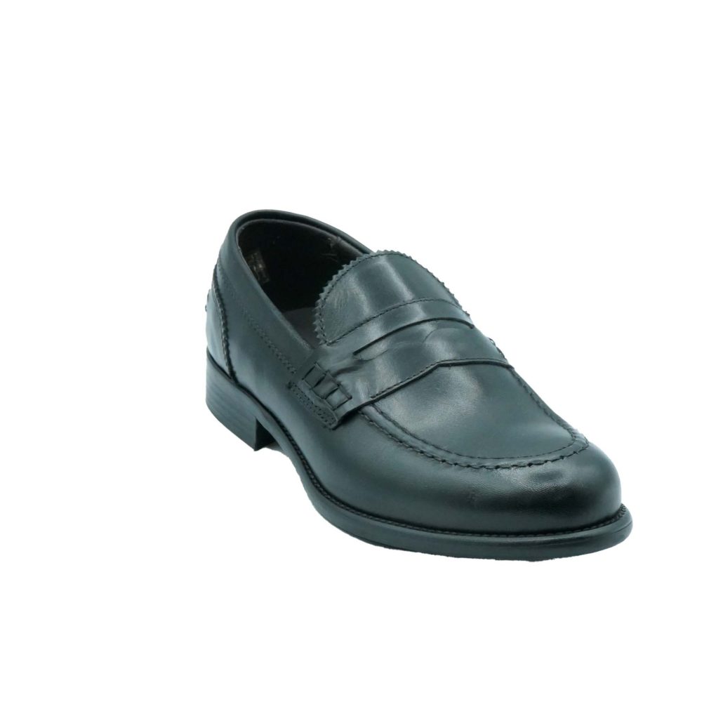 Lea Gu mocassino in vitello, bocca di leone frontale, tacco 25mm Online