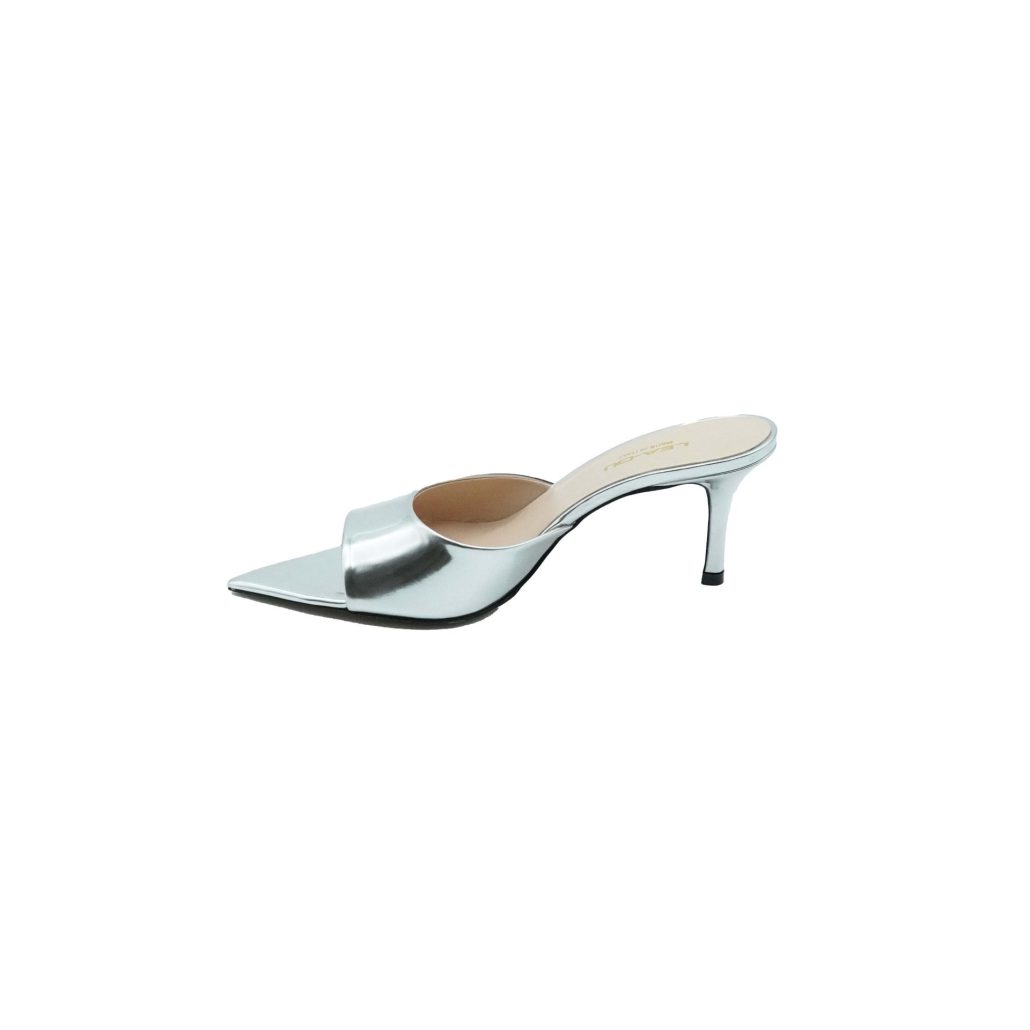 Lea Gu sandalo con tacco in nappa specchio, fascia frontale, tacco 60mm Vendite Flash