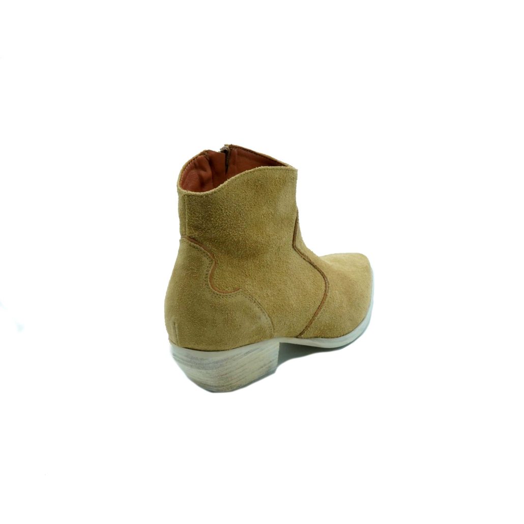 Lea Gu texano in camoscio con inserti in nappa, zip interna, tacco 40 mm Vendita