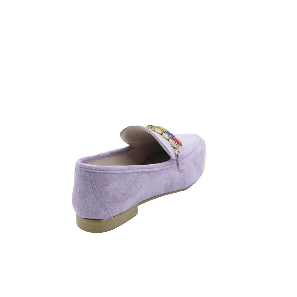 Lea Gu mocassino in camoscio, accessorio frontale, tacco 10mm Shopping Online