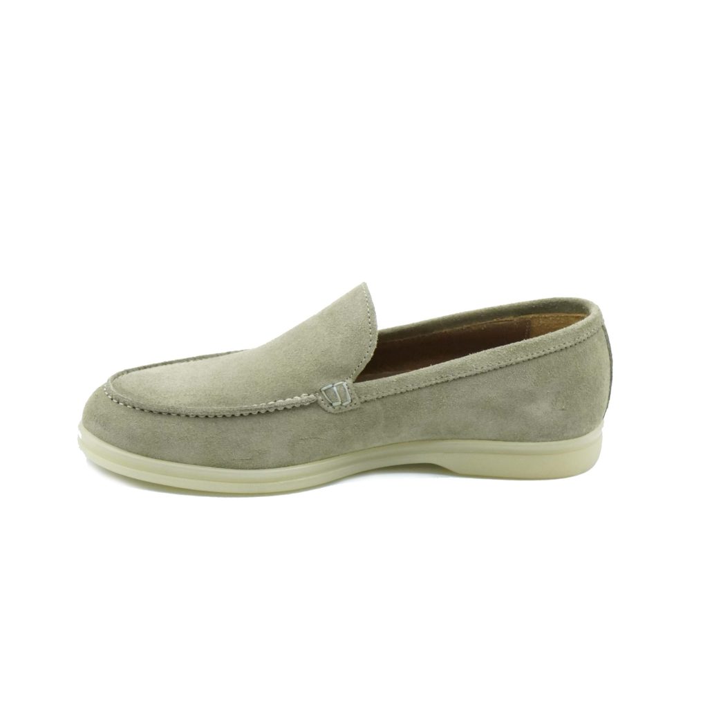 Lea Gu mocassino in camoscio, fondo gomma 20mm Presa