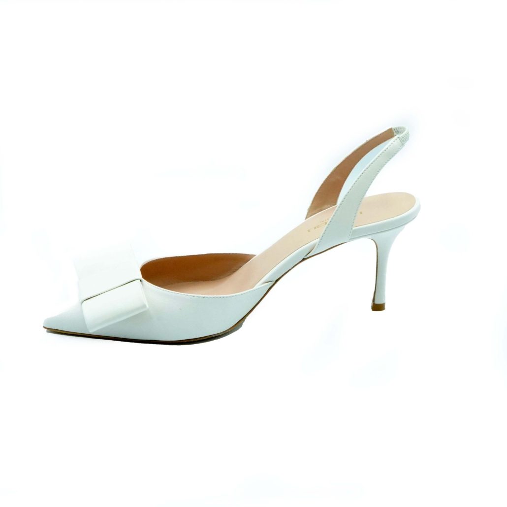 Lea Gu slingback in nappa, fiocco frontale, tacco 65mm Offerta