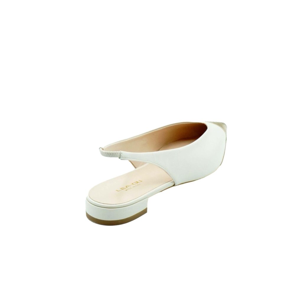 Lea Gu slingback in nappa, punta metallica, tacco 10mm Outlet
