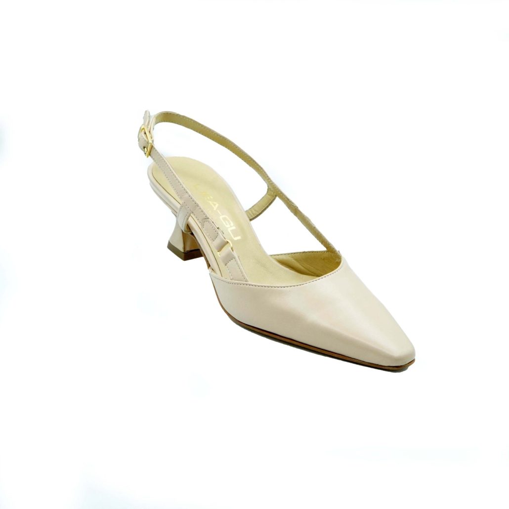 Lea Gu slingback in nappa,tacco 50mm Vendita Calda