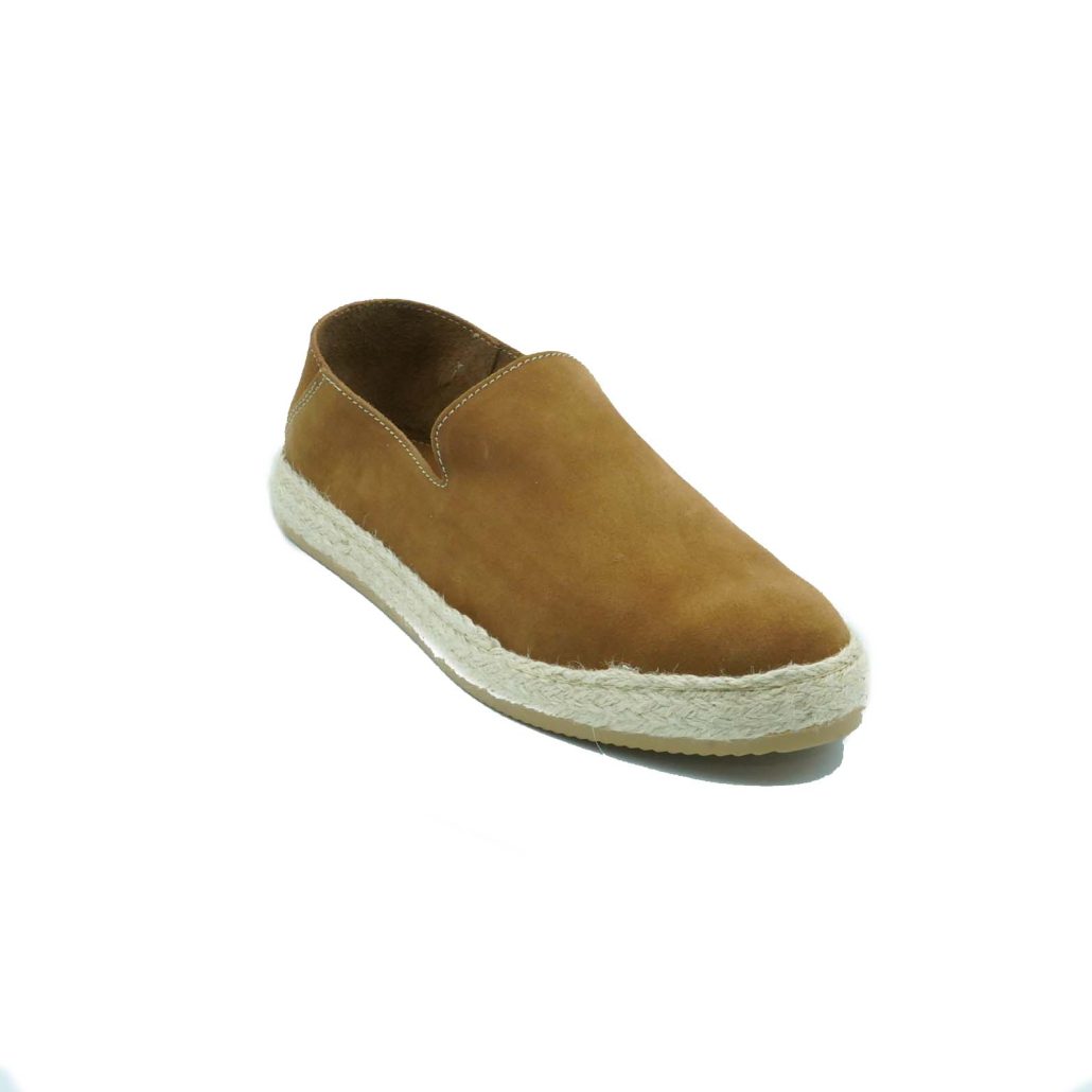 Lea Gu slip-on uomo in camoscio, fondo corda e gomma 20mm Vendite Flash