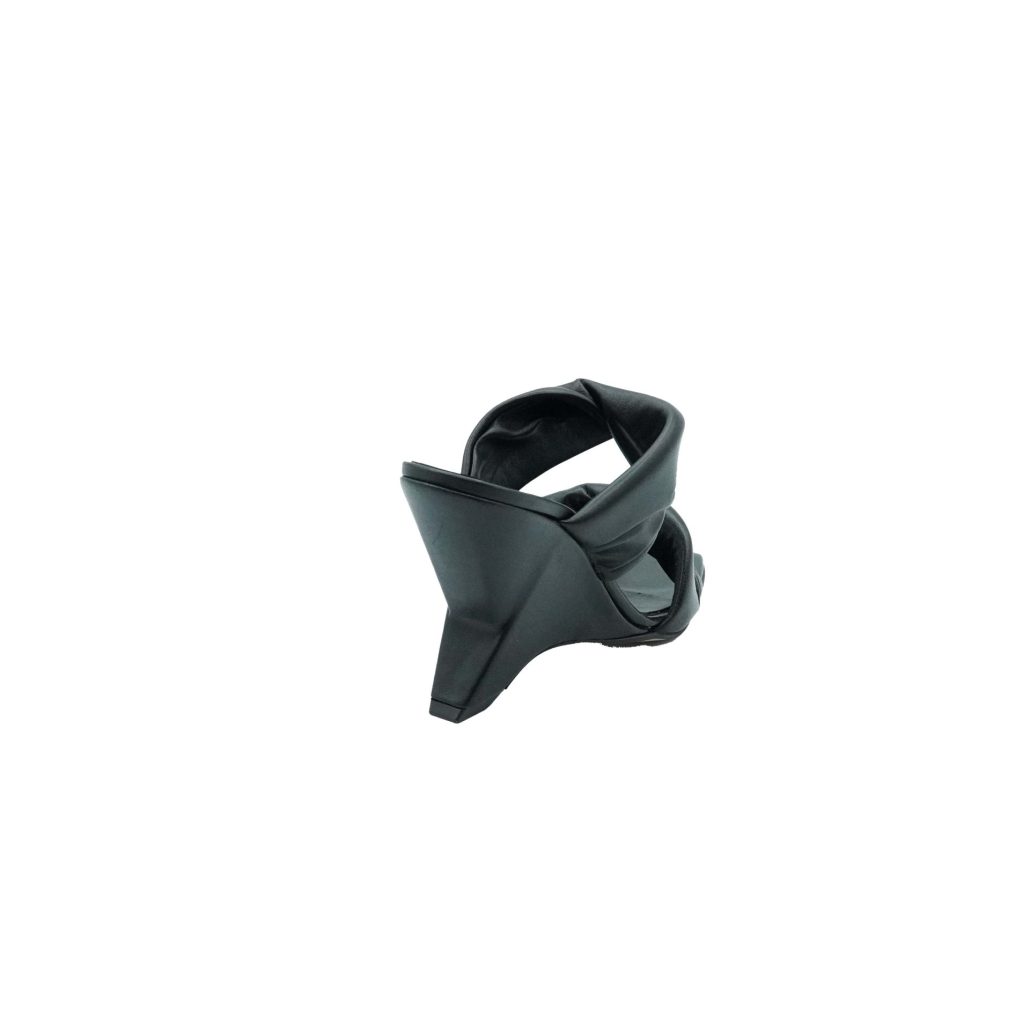 Lea Gu sandalo in nappa, doppia fascia frontale, tacco 85mm Moda