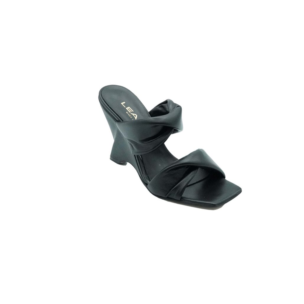 Lea Gu sandalo in nappa, doppia fascia frontale, tacco 85mm Moda