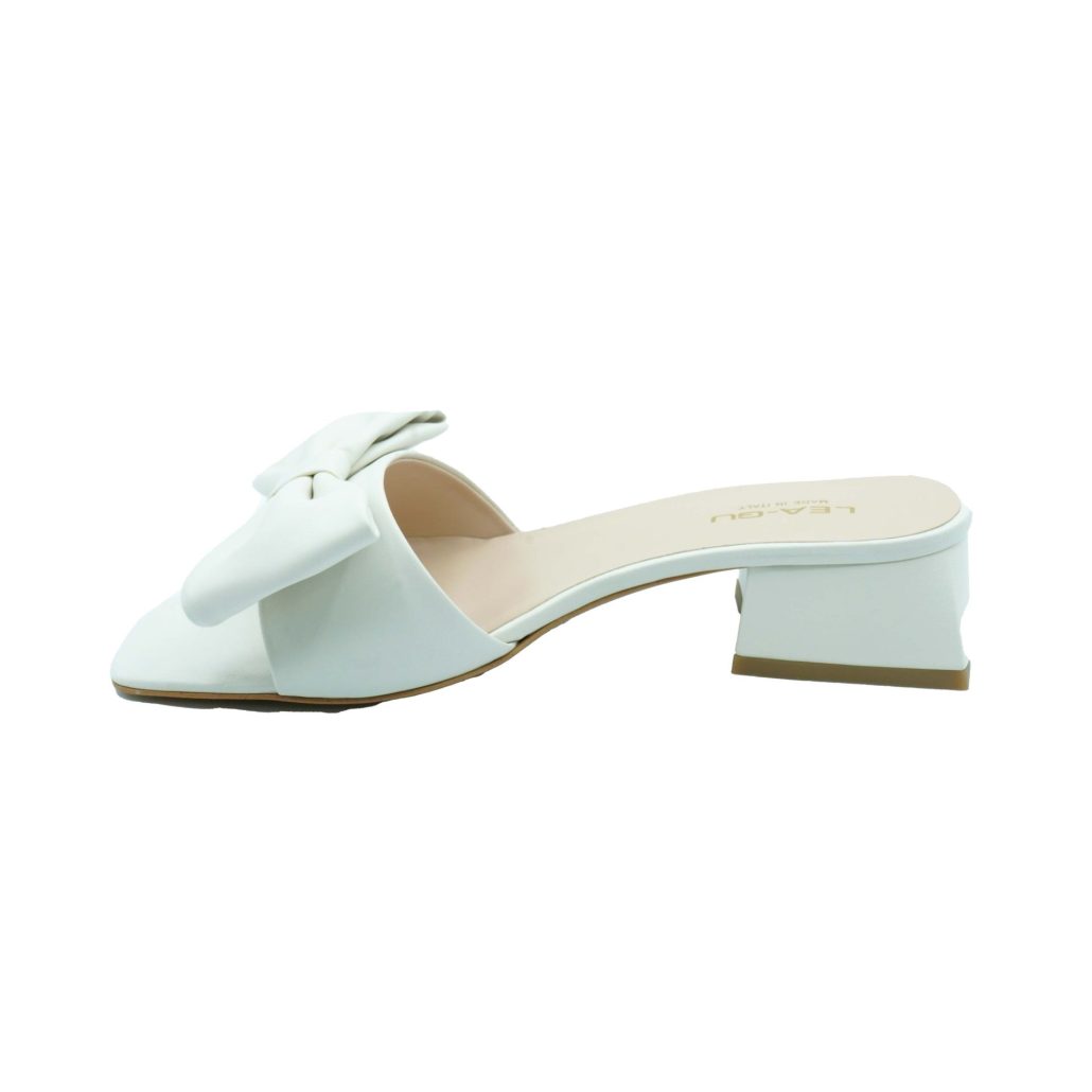 Lea Gu sandalo in nappa, fascia frontale con fiocco, tacco 30mm Qualità