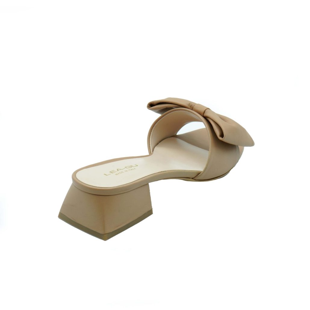 Lea Gu sandalo in nappa, fascia frontale con fiocco, tacco 30mm Qualità